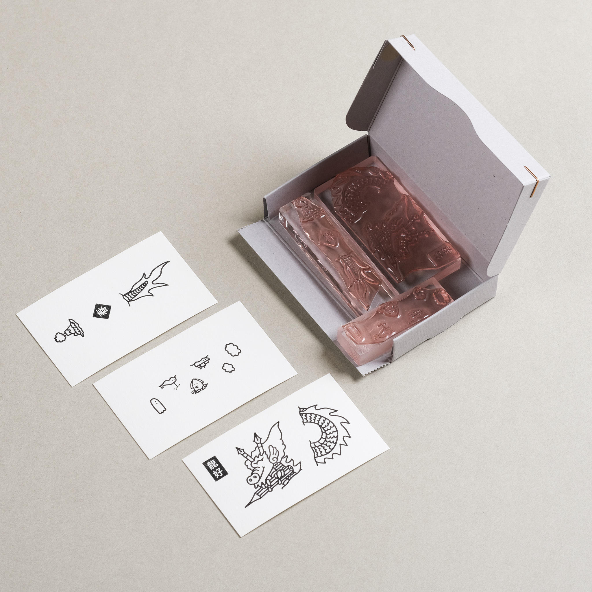 龍年印章組 膠版印章｜一分之一工作室 臺灣