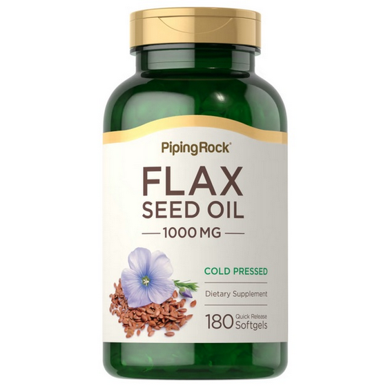 【Piping Rock 】亞麻子油 Flax seed oil 亞麻籽油 1000mg 180顆