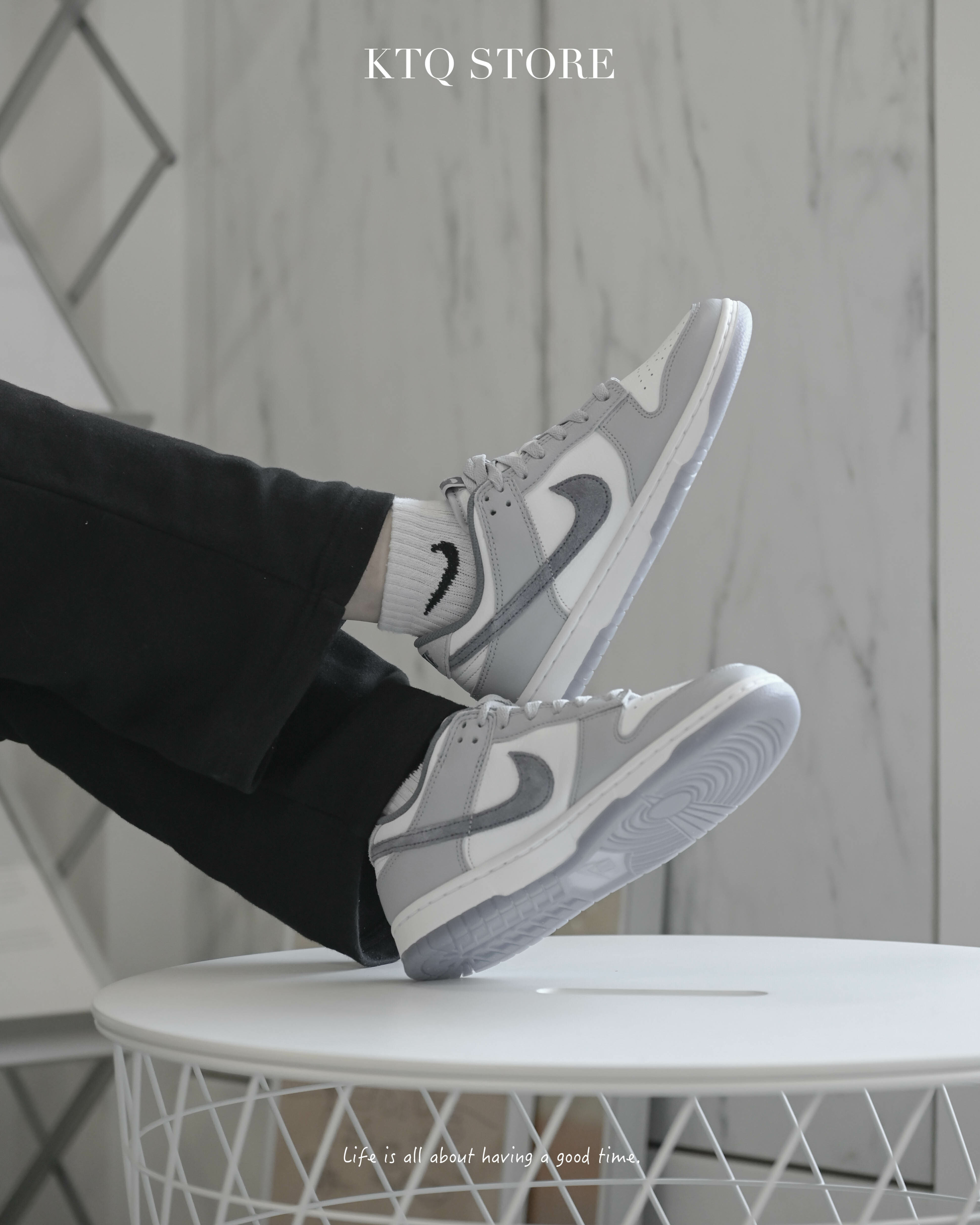 KTQ STORE ‧ NIKE DUNK LOW 灰紫莫蘭迪 麂皮 拼接 男鞋 FJ4188-100