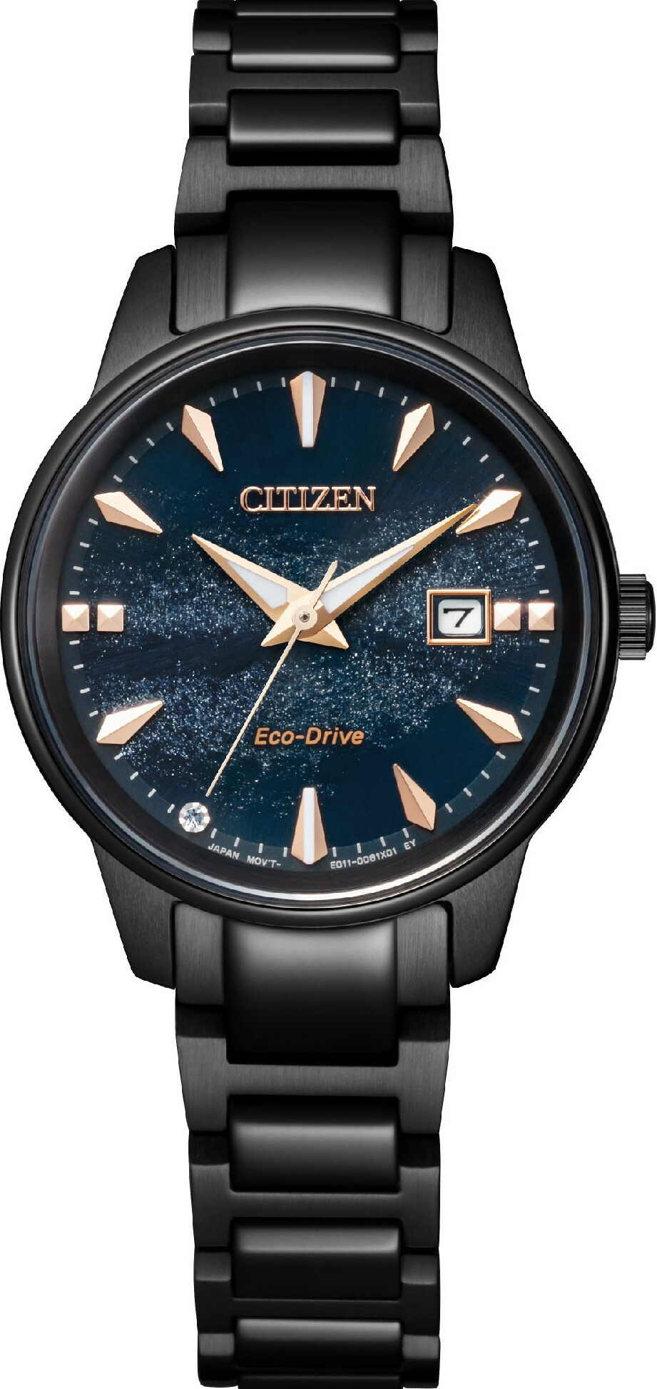 萬年鐘錶 - Citizen 星辰   銀河流沙光動能女錶  EW2595-81L   錶徑29.2MM