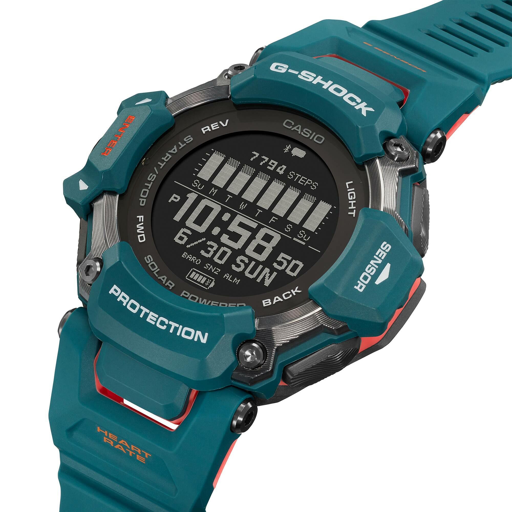 萬年鐘錶 - G-SHOCK  G-SQUAD 系列  H2000 太陽能GPS 心率運動男錶   GBD-H2000-2  錶徑 : 52.6mm