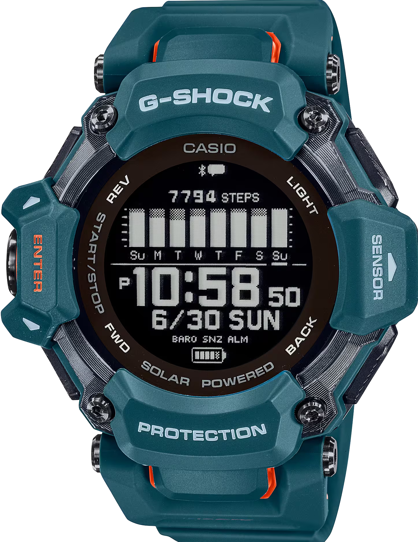 萬年鐘錶 - G-SHOCK  G-SQUAD 系列  H2000 太陽能GPS 心率運動男錶   GBD-H2000-2  錶徑 : 52.6mm