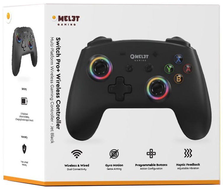 NS Omelet Nintendo Switch 專用 Pro+ 無線控制器 噴射黑