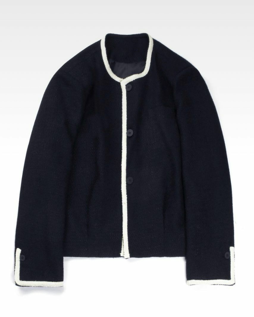 拼色圓領開胸外套 JK2495