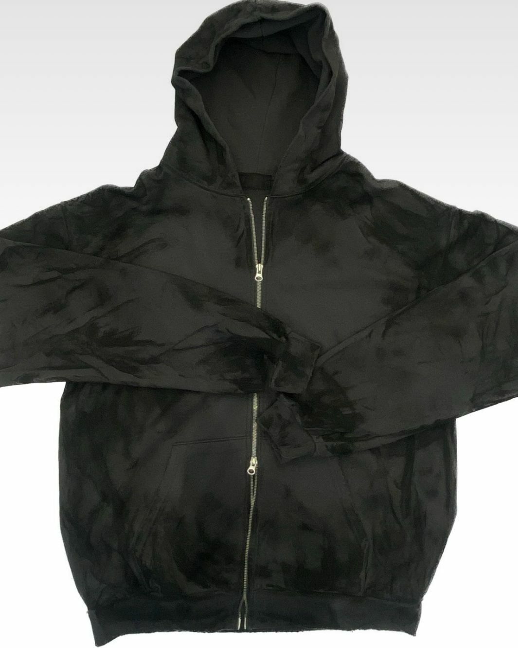 仿污淨色連帽拉鍊外套 JK2497