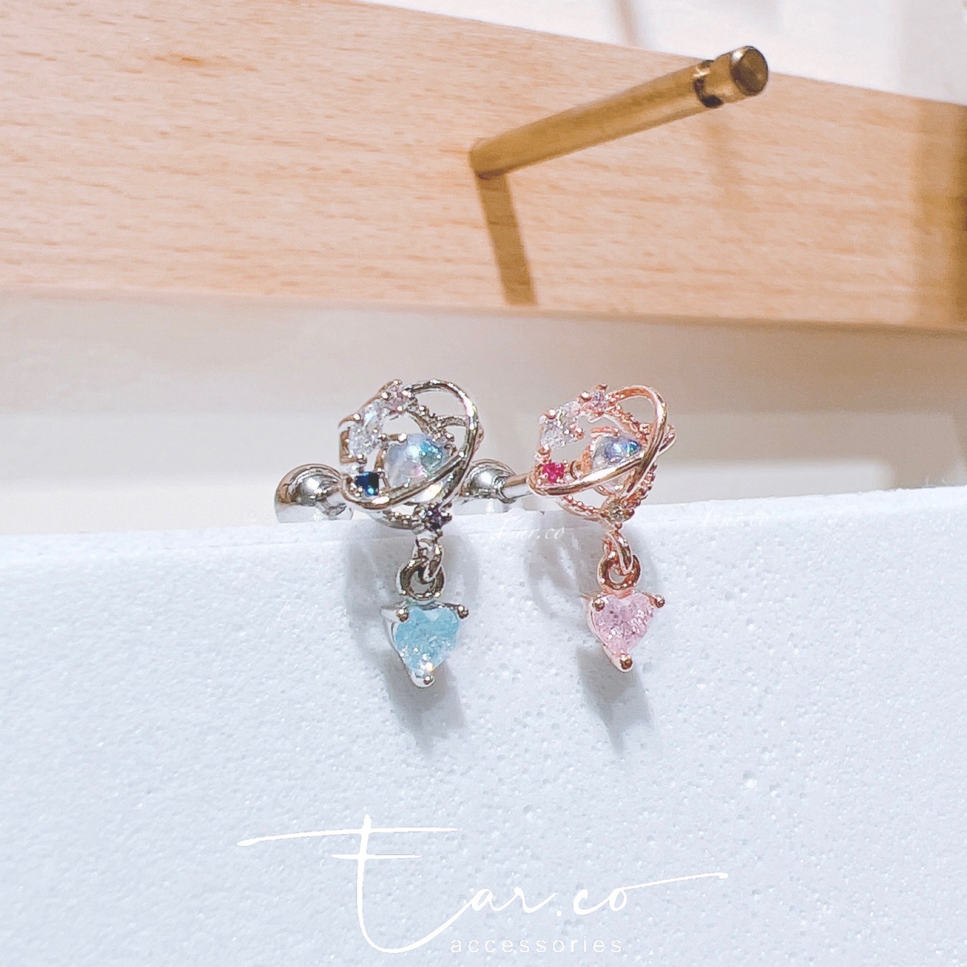 夢幻星球垂釣小愛心耳骨釘 [單支] #P020