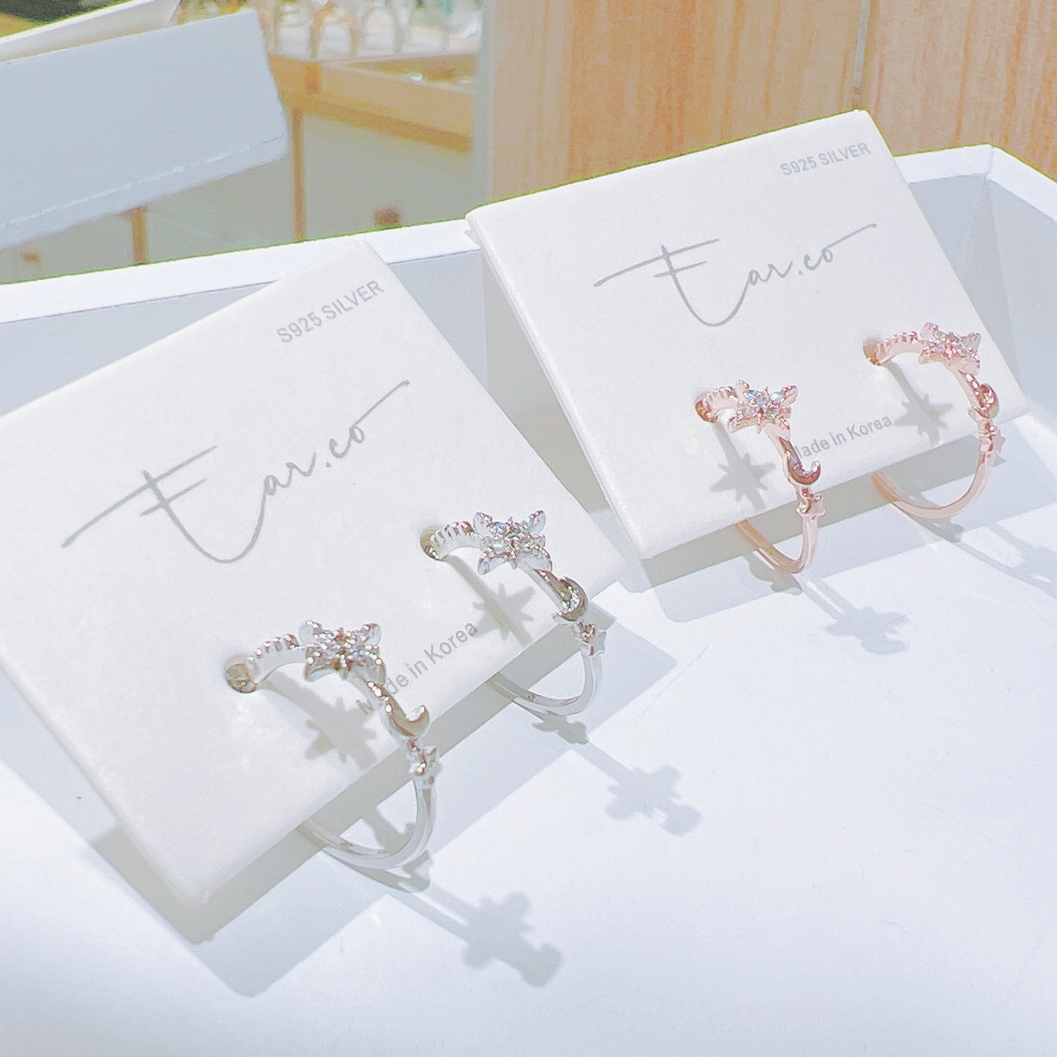 星芒小月亮半耳圈 #H27