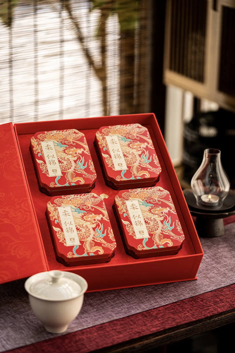 大益普洱熟柔似錦360克禮合散茶（6克x15袋x4合）