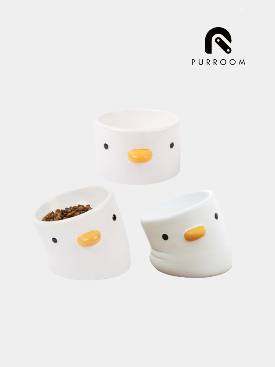 【PURROOM】小雞陶瓷食盆
