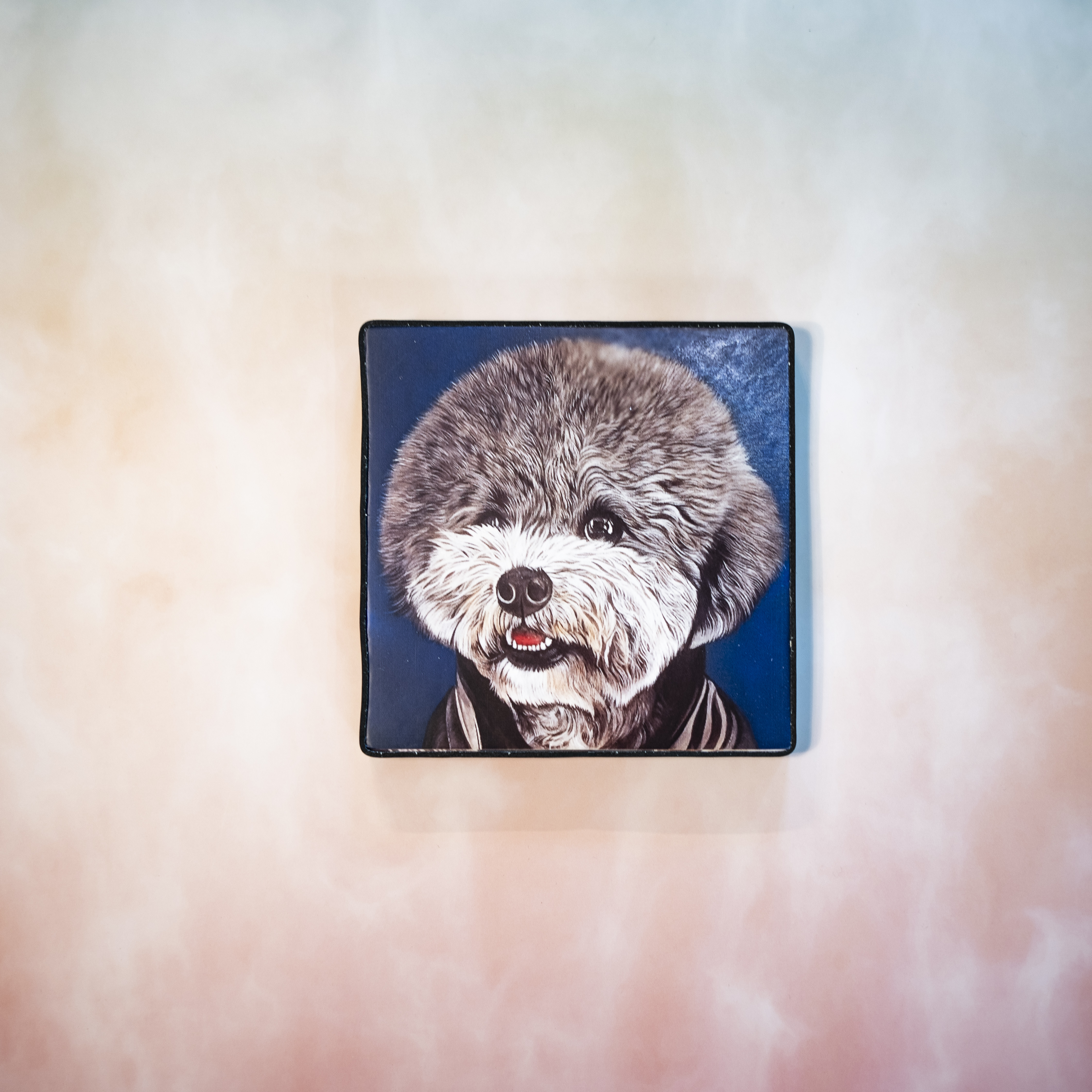 Moon_Sir「寵物格格油畫」- 灰色玩具貴婦犬