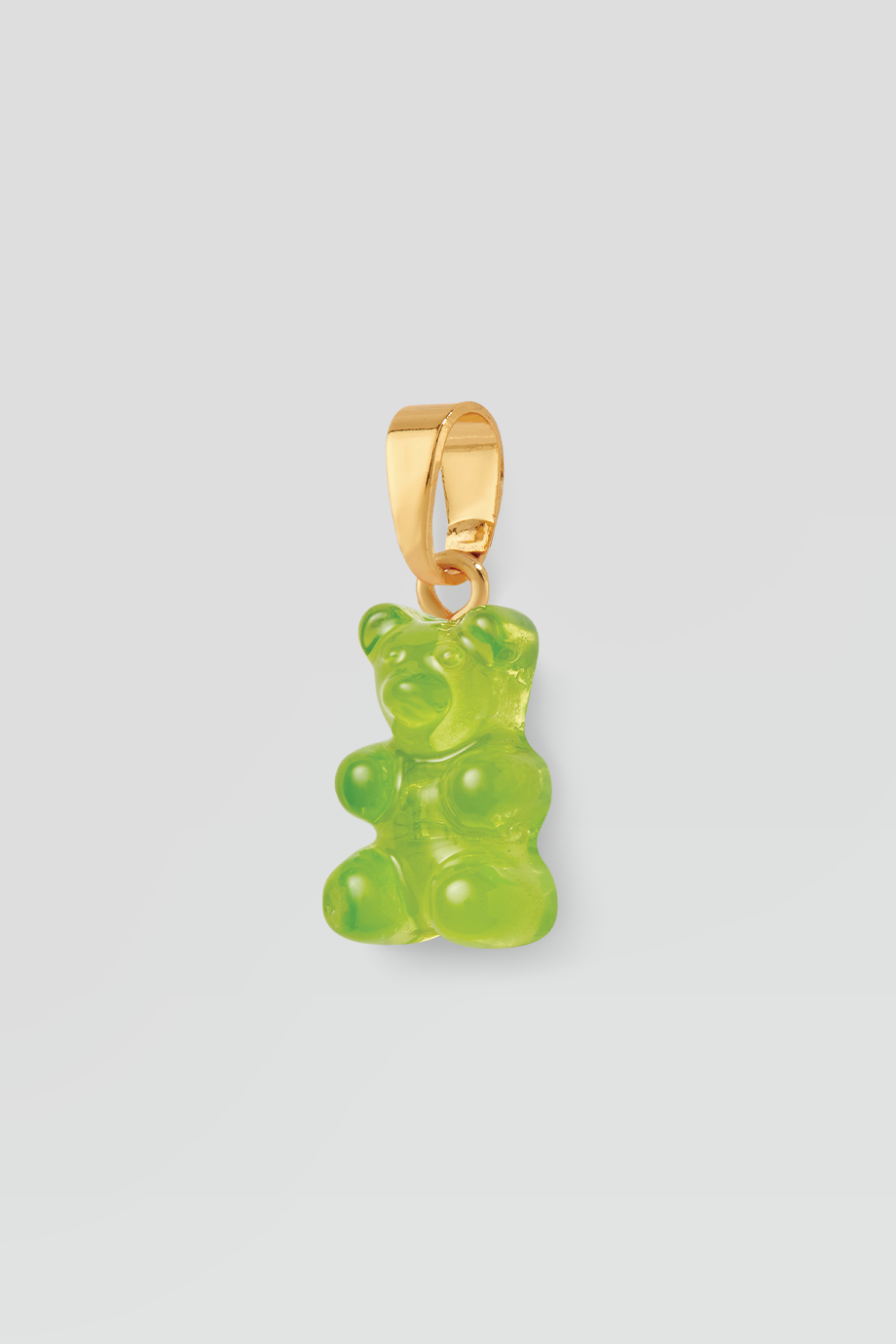 Crystal Haze｜NOSTALGIA BEAR 金色復古萊姆綠小熊墜飾