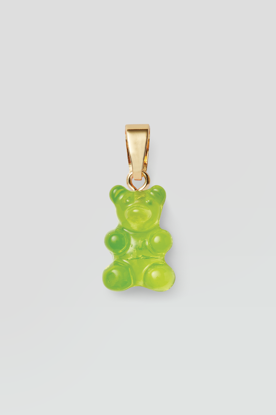 Crystal Haze｜NOSTALGIA BEAR 金色復古萊姆綠小熊墜飾