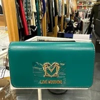 [S] LOVE MOSCHINO JC5698PP0FKQ0850 PORTAF CRAFTSMAN SLG PU,GREEN, 8058055513473 (SLM217)