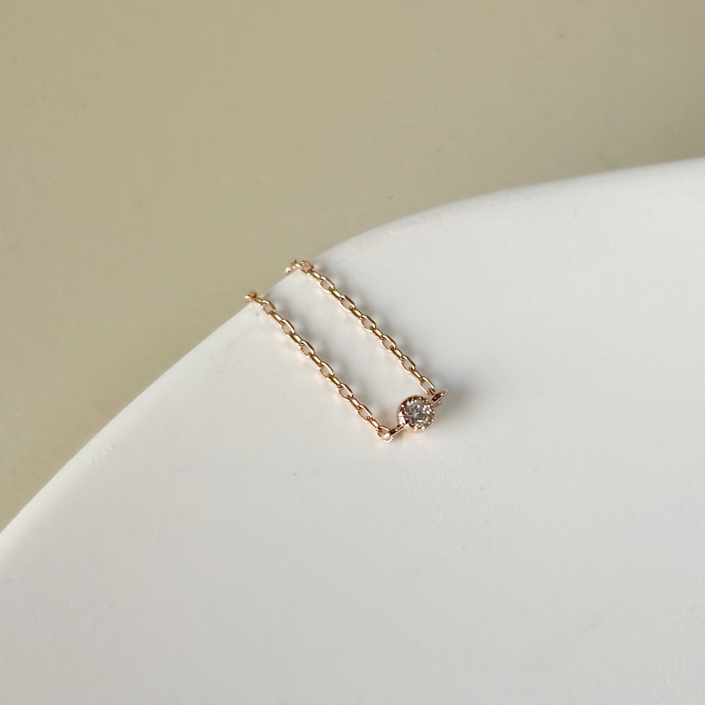 14k蛋糕小圓真鑽鏈戒