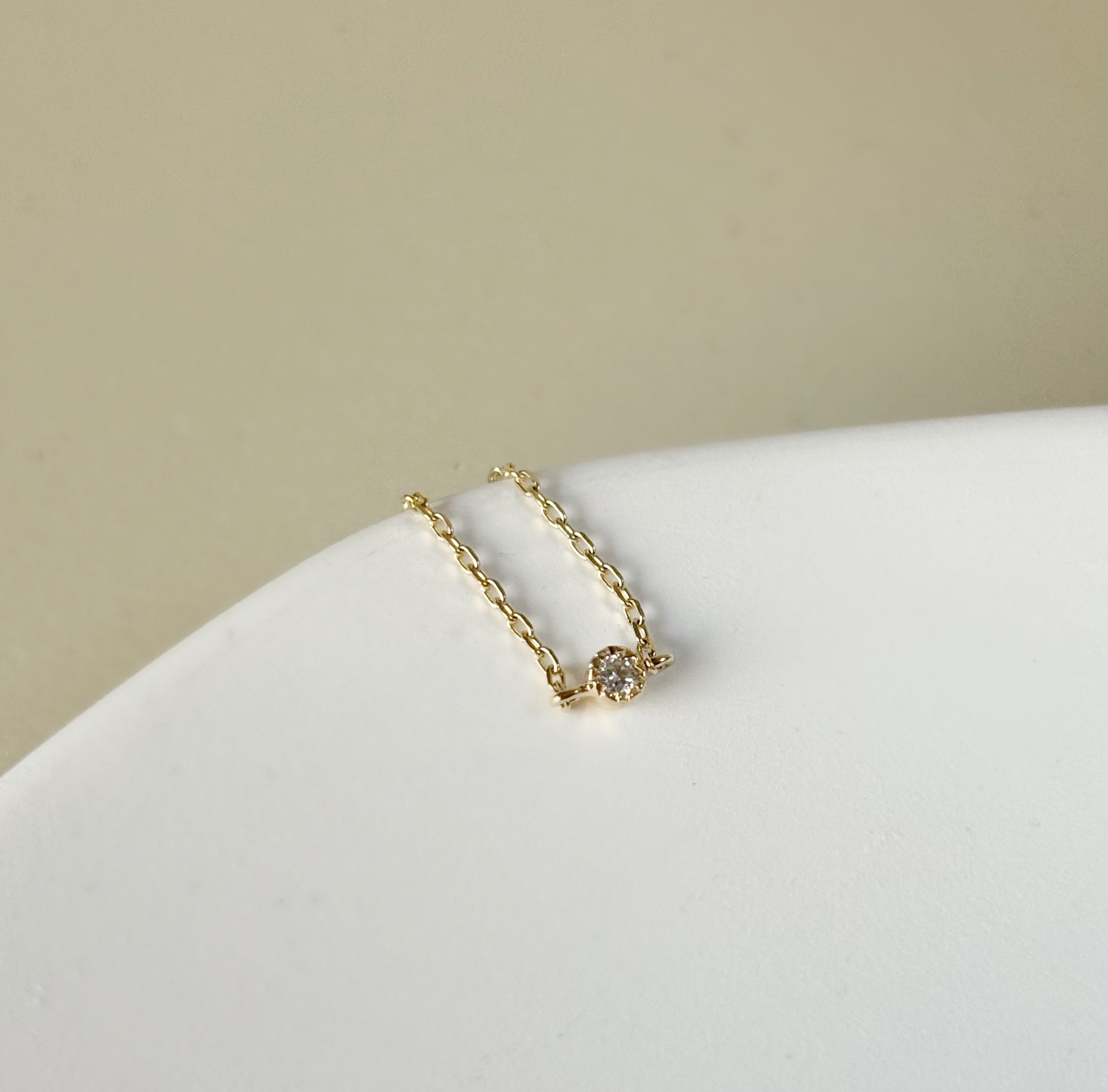 14k蛋糕小圓真鑽鏈戒