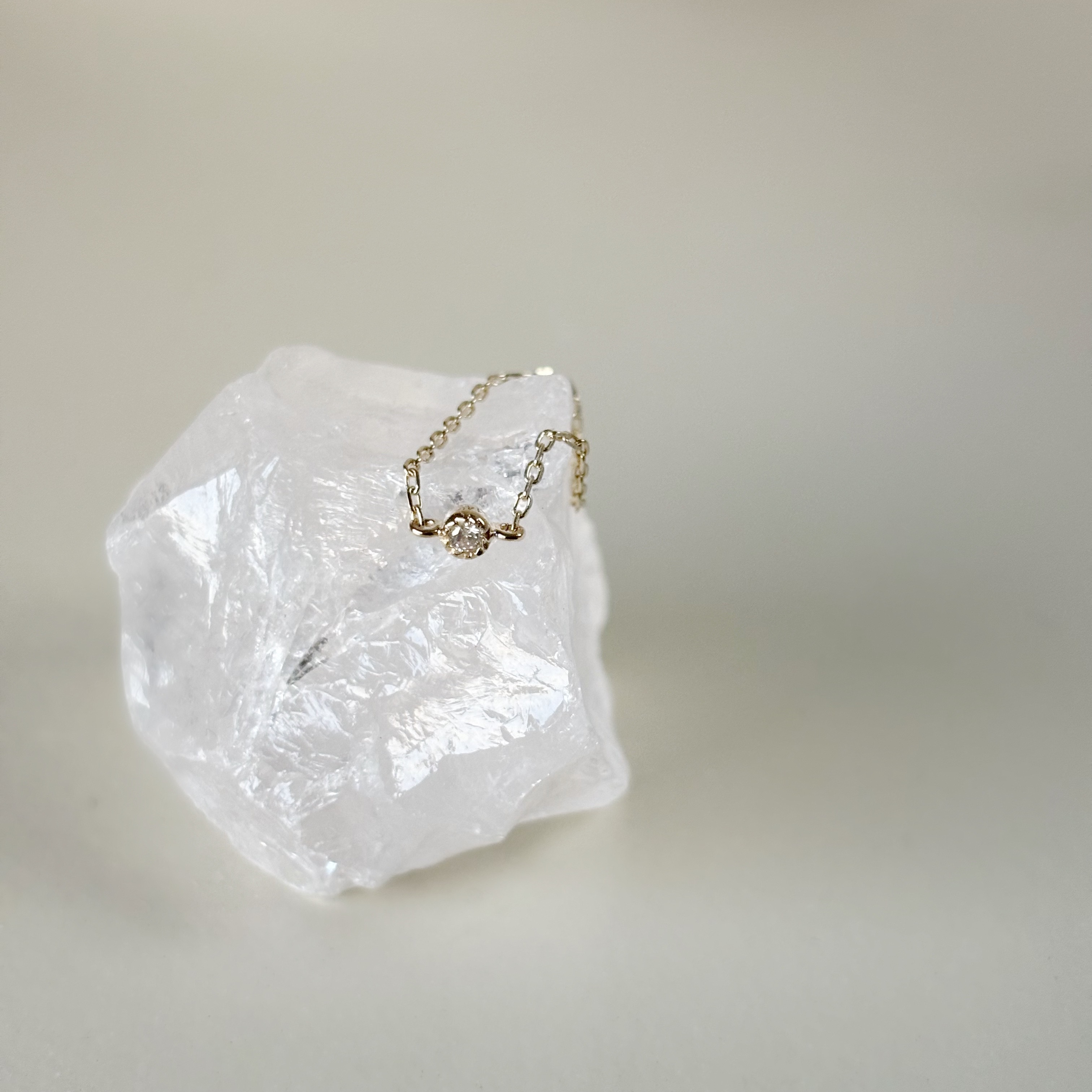 14k蛋糕小圓真鑽鏈戒