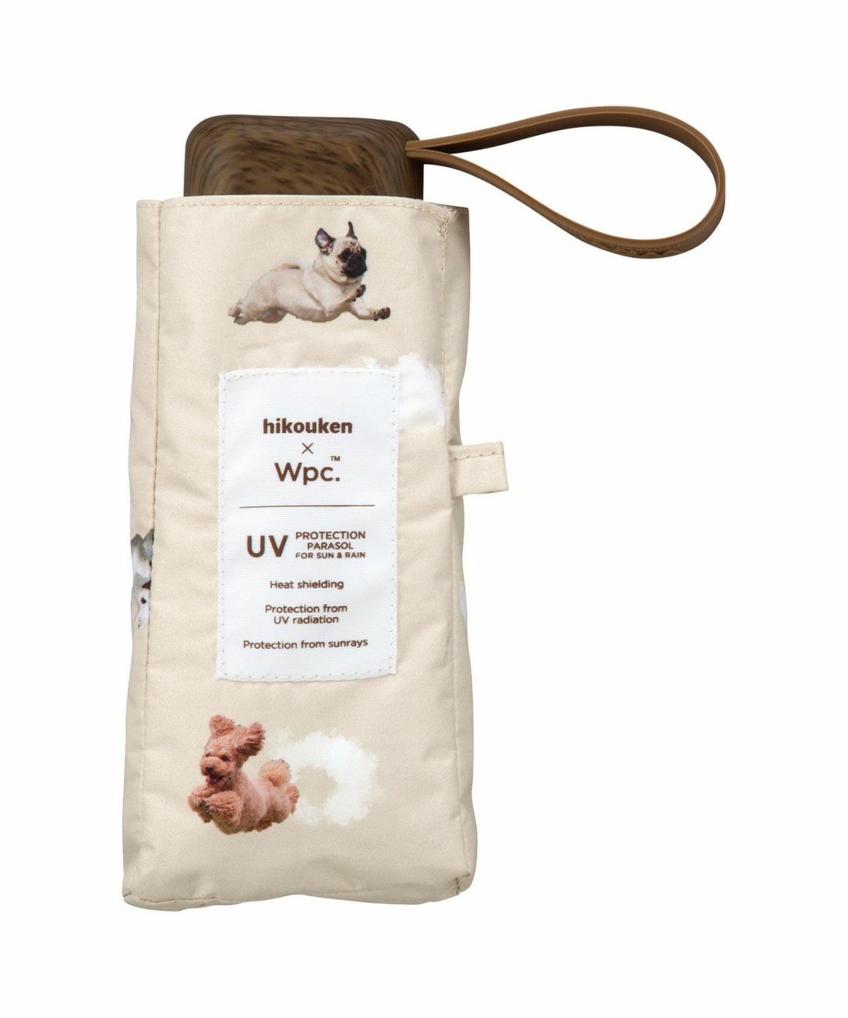 順豐免運 | Wpc. - 飛行犬隔熱防UV遮陽傘/摺雨傘/短遮/縮骨遮【Hikouken】(米黃色/藍色) （801-HK003）