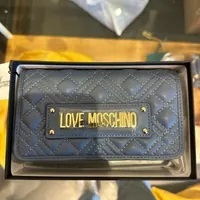 [S] LOVE MOSCHINO JC5681PP1FLA0707 PORTAF QUILTED PU,DENIM, 8058051680339 (SLM228)
