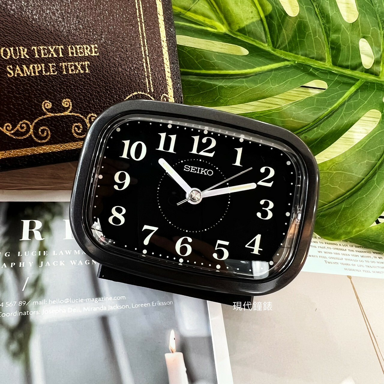 【SEIKO 精工】寧靜夜晚靜音貪睡鬧鐘 QHK060J 9.9cm 現代鐘錶