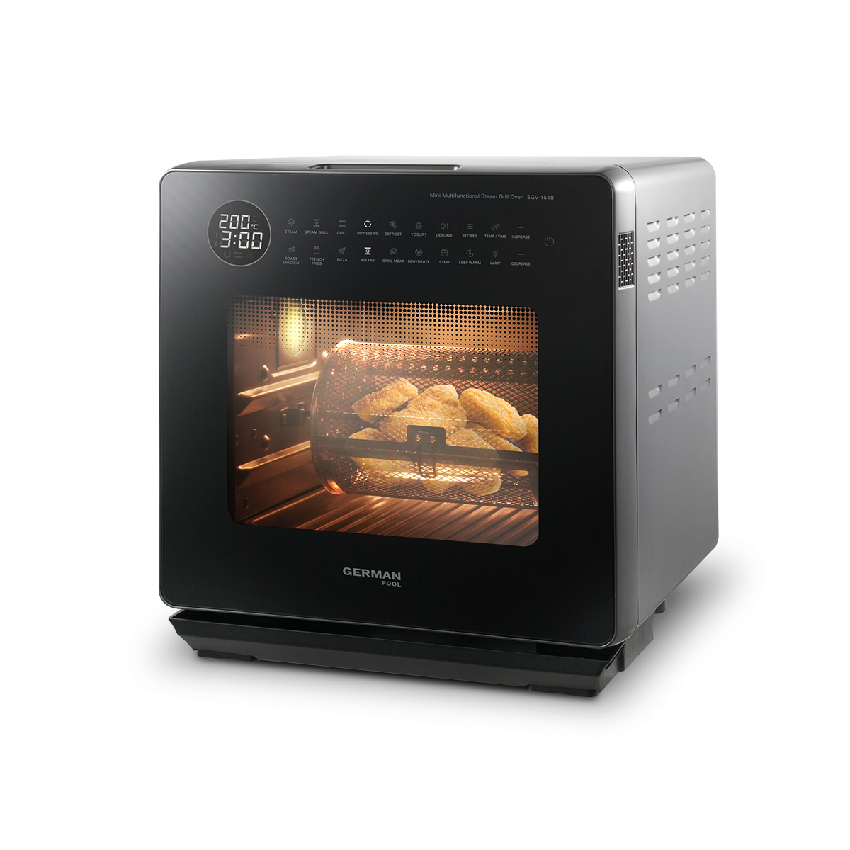 德國寶 German Pool  SGV-1518‧座檯式迷你多功能蒸烤焗爐‧15公升‧香港行貨,原廠1年保養‧