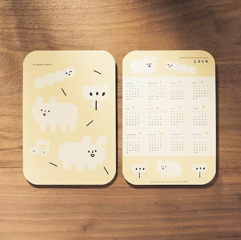 右手超人｜絕版｜2024年月曆墊板｜軟綿綿