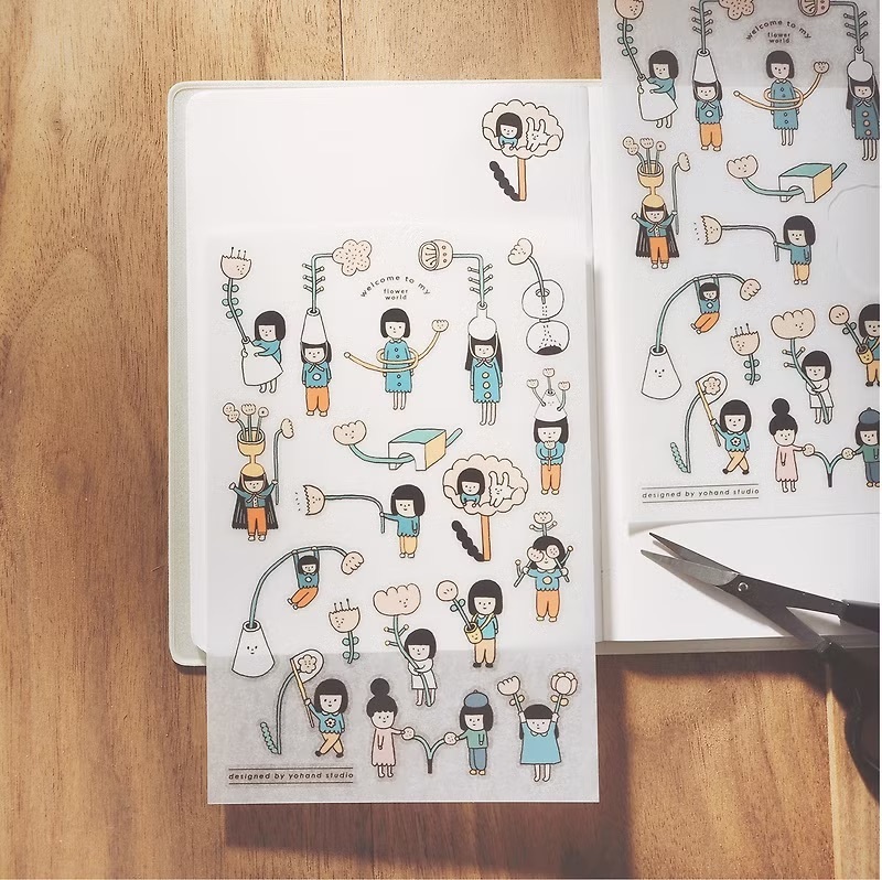 右手超人｜轉印貼紙｜2入｜花