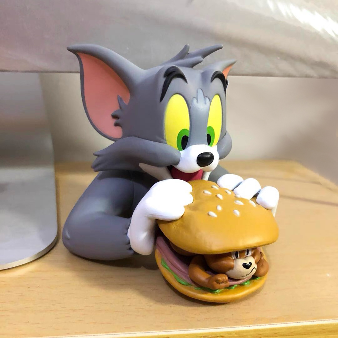 TOM&JERRY X SOAP STUDIO 湯姆貓與傑利鼠 漢堡 三明治 菠蘿油 招財 公仔 擺飾 / 現貨+預購