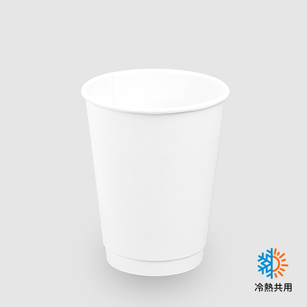 冷熱共用雙層中空杯 12oz 白色