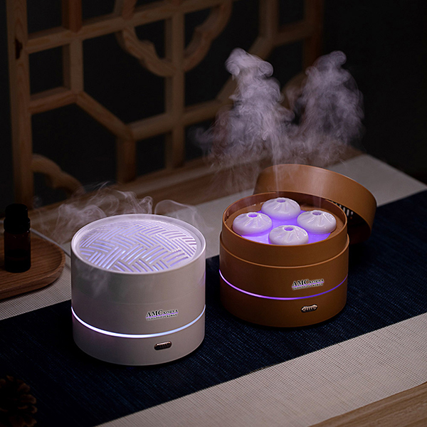 AMC KOREA Xiaolongbao Essential Oil Aromatherapy Machine Ambient Light Humidifier Humidifier Night Light (C0087)