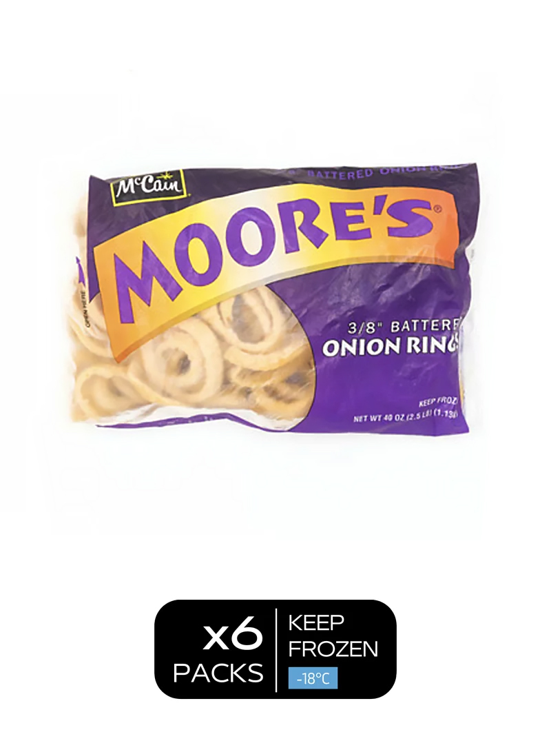 美國麥肯脆漿洋葱圈 3/8 US MCCAIN Moore's Battered Onion Rings 2.5磅 x 6包/箱 (-18°C)