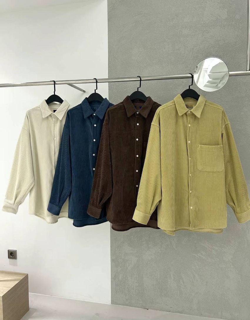 (UNISEX) neutral corduroy shirt