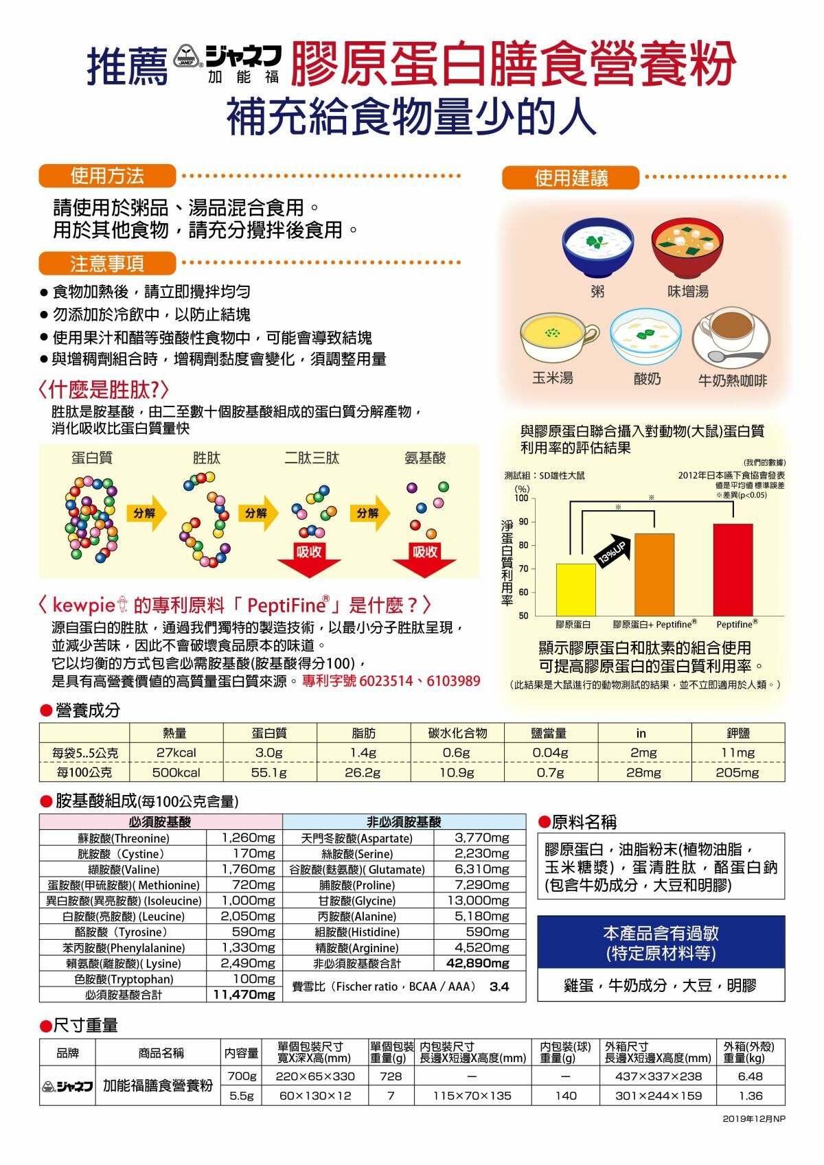 【日本kewpie介護食品】加能福 膳食營養粉5.5gX15袋