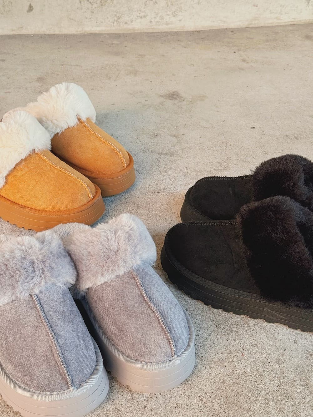 厚底毛毛雪靴拖
