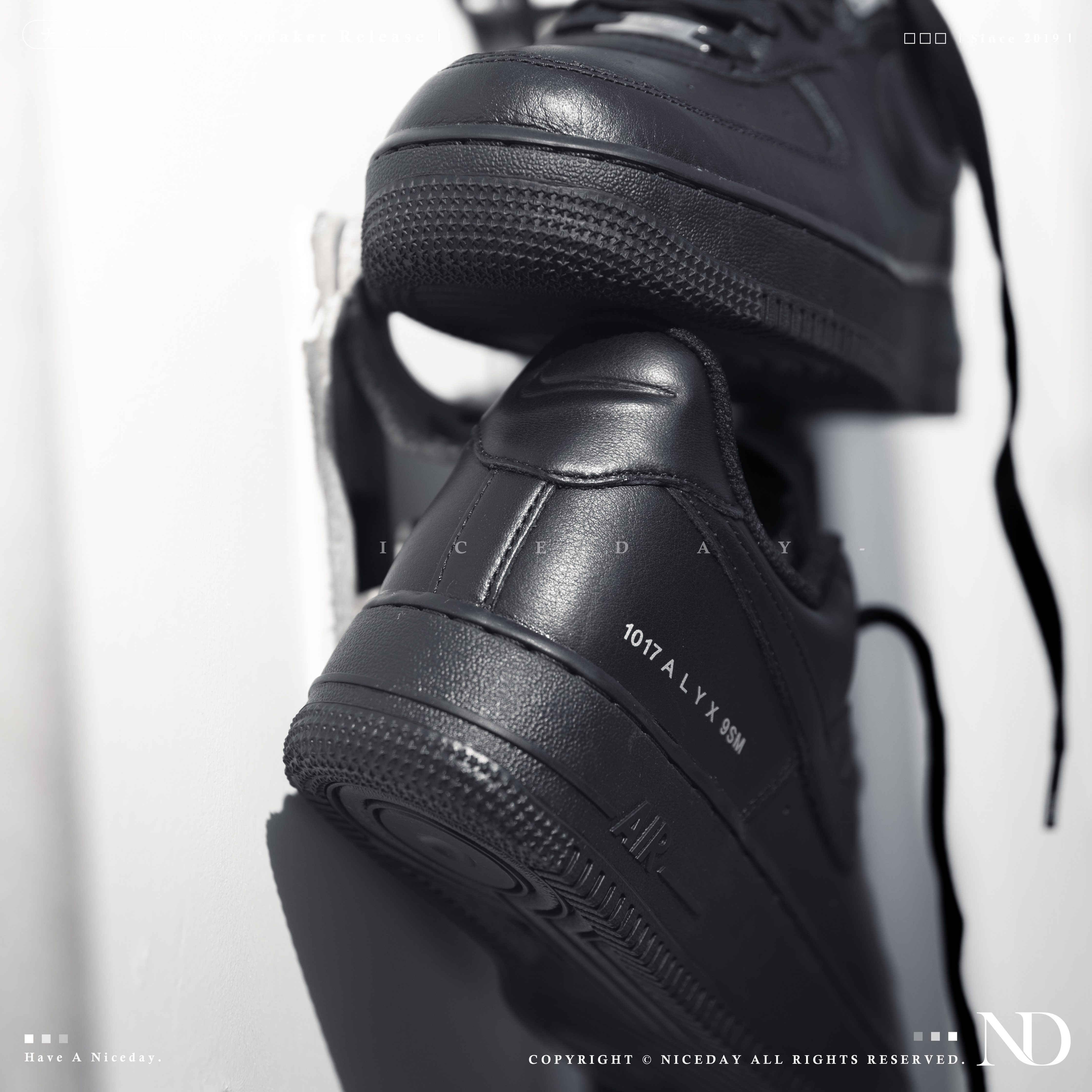 NICEDAY 代購 Alyx x Nike Air Force 1 全黑 男女尺寸 聯名款 FJ4908-001