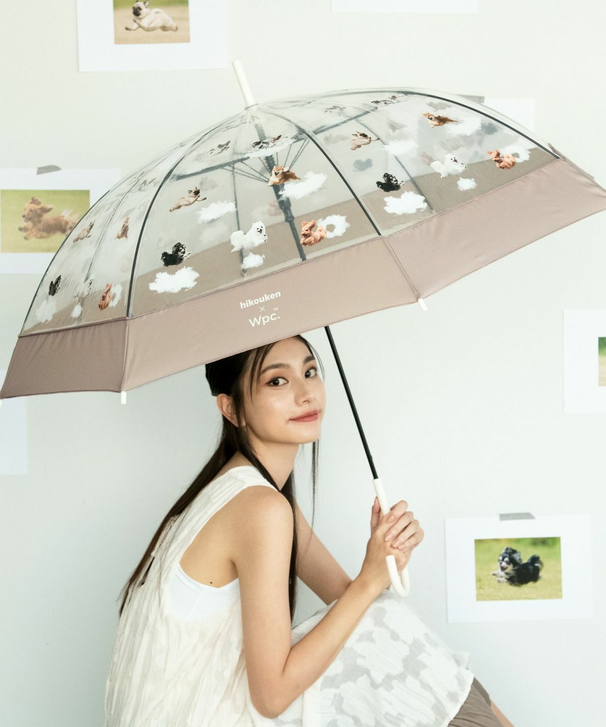 順豐免運|Wpc. - 飛行犬透明長雨遮/直遮【Hikouken】_淺褐色 (PT-HK01-001)
