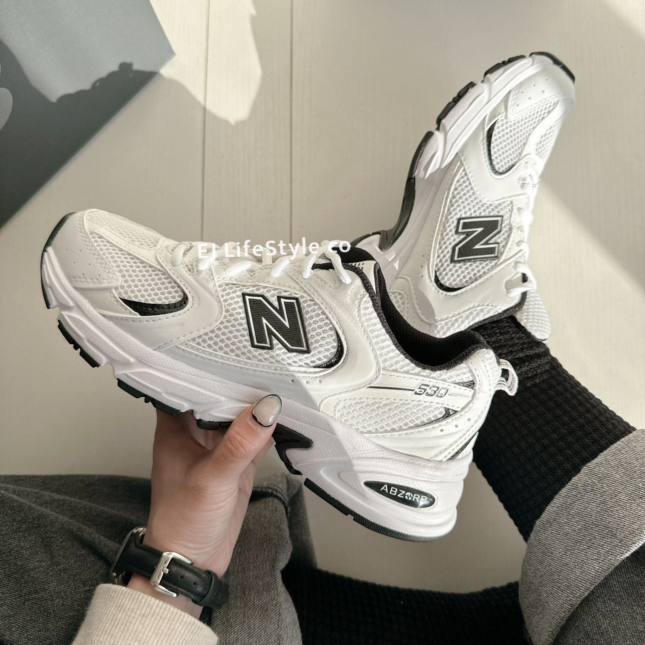 NEW BALANCE 530 NB 白熊貓 白黑 男鞋 MR530EＷB / 預購