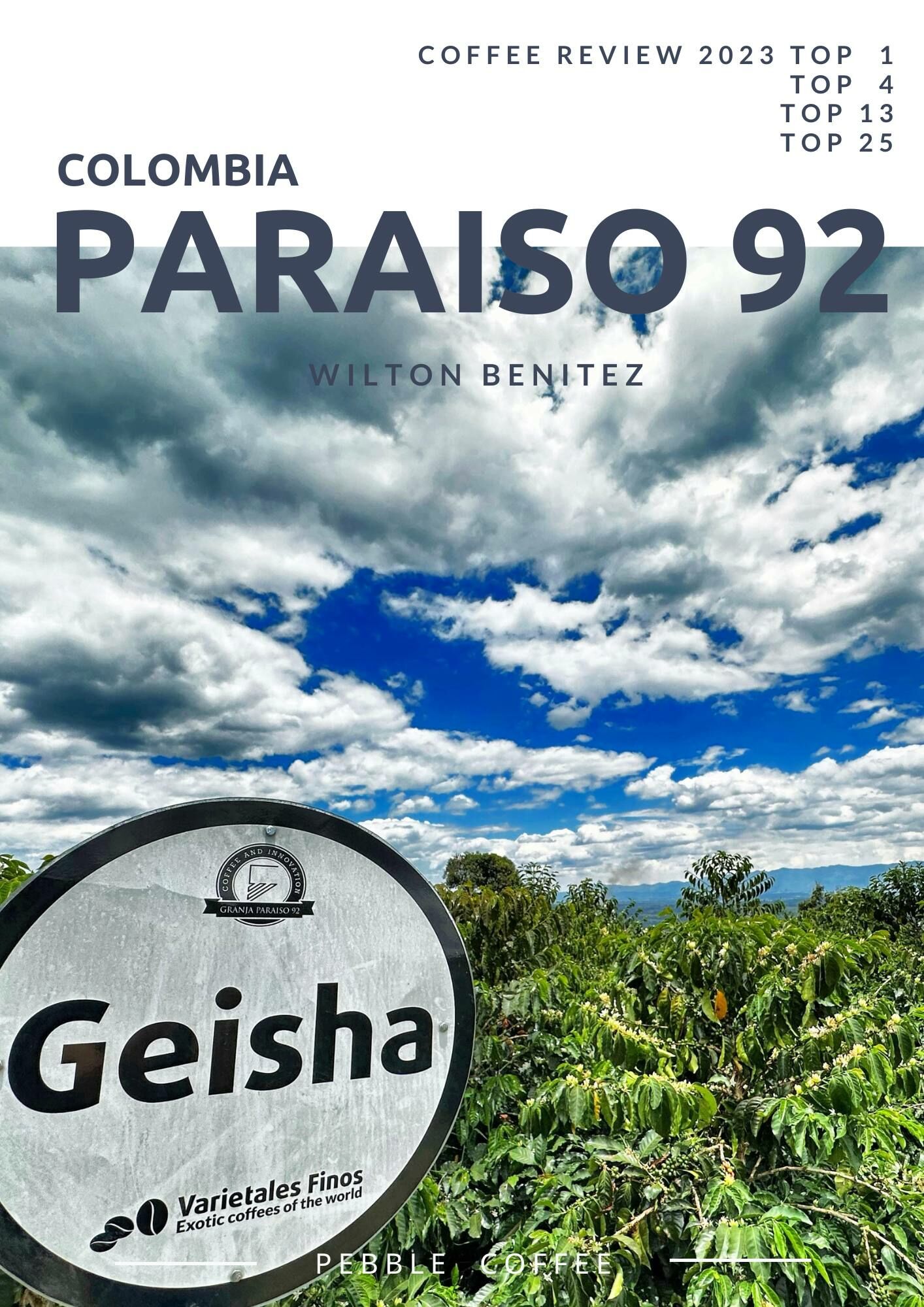 Colombia Cauca Paradise 92 Manor Yellow Tabi Species heat shock anaerobic treatment Batch P05