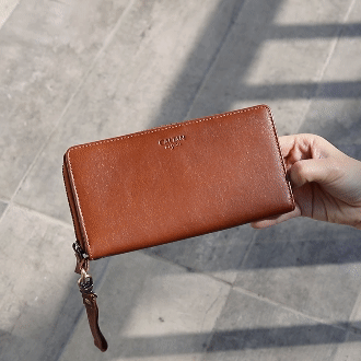 【招財母錢包💰】多卡位手拿包大容量真皮長夾-四色(072467)