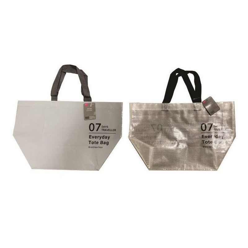 手提袋/灰、透明 42x26x17cm