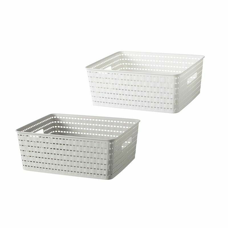 編織收納籃/附把手 34.7x13.5x28.7cm