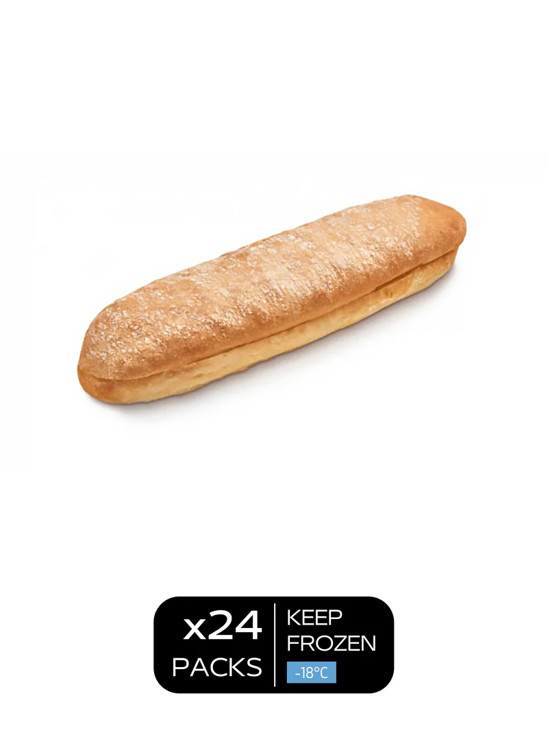 Spain Pre-cut 23cm, Crystal Sourdough Sandwich Rolls 24Pcs x 85g  /cs (Frozen -18℃)
