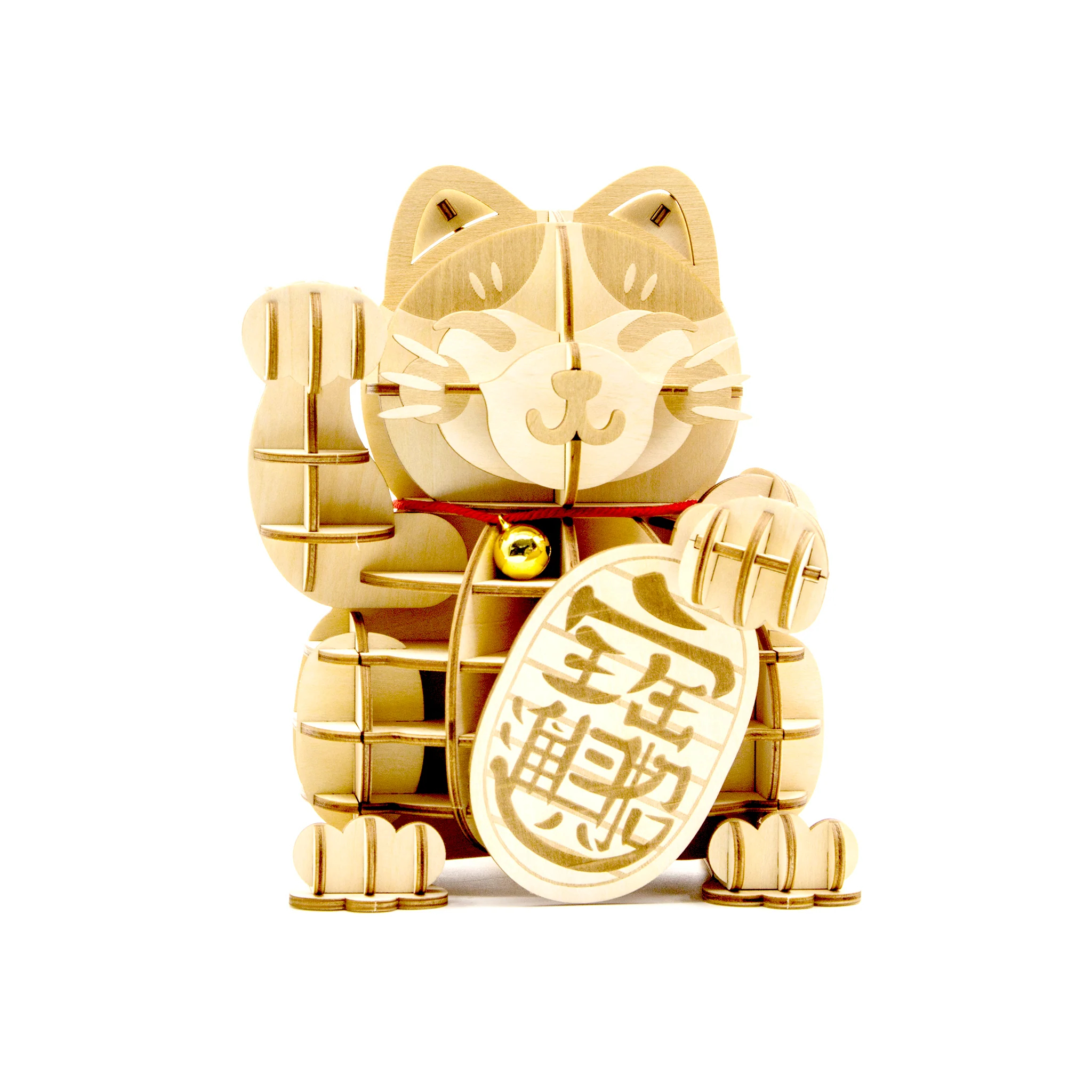 Jigzle 3D Plwood Puzzle - Maneki Neko (Large) 20cm