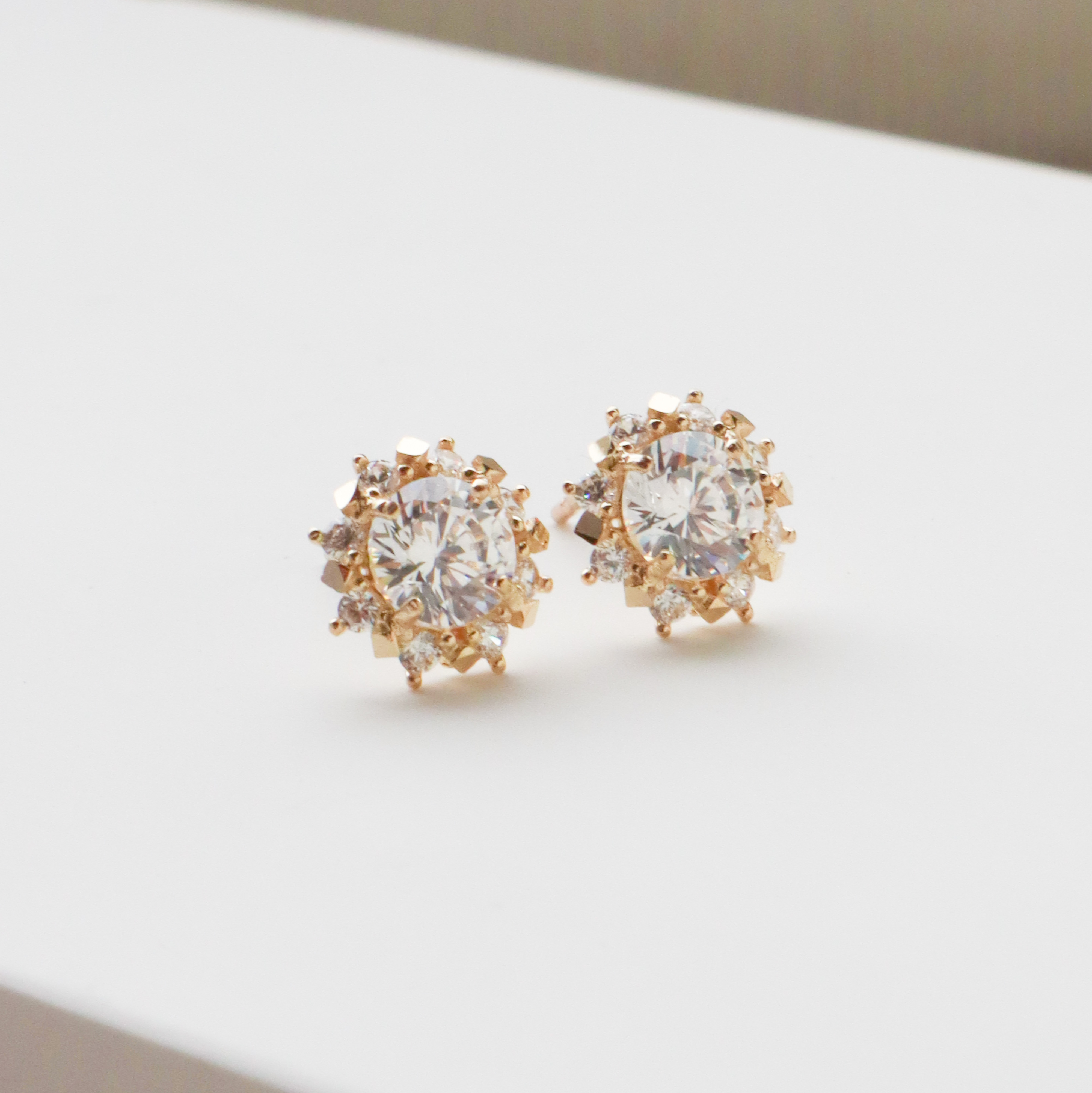 10K/繁盛織花耳環