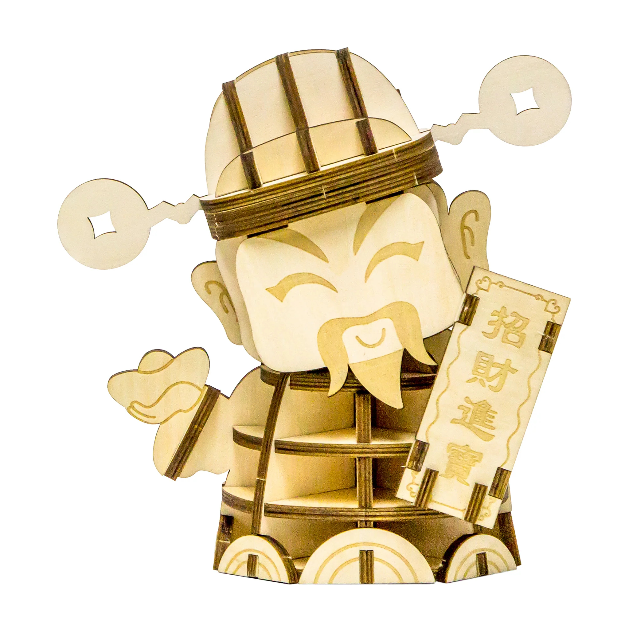 Jigzle - Plywood Puzzle - God of Fortune (20cm)