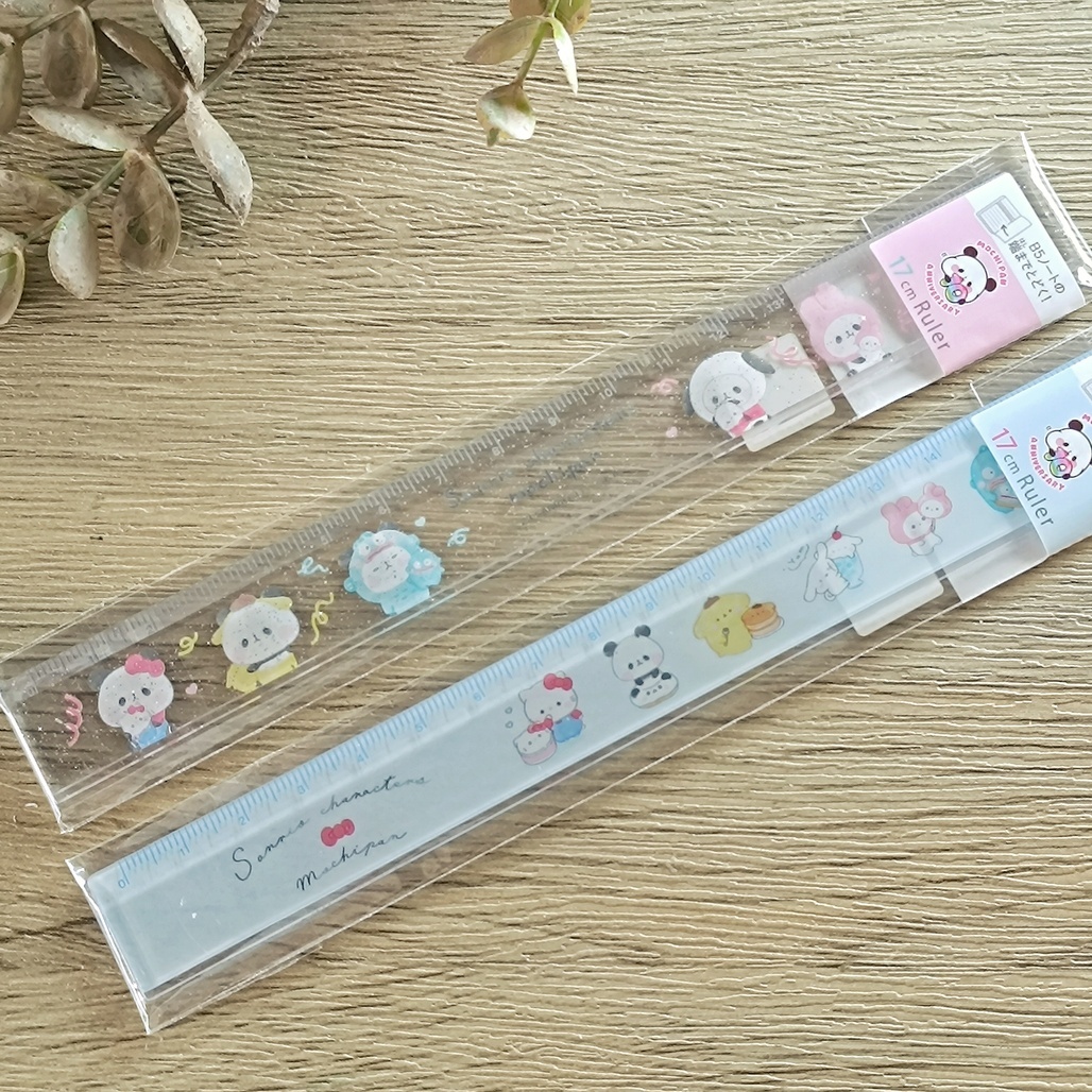 日本三麗鷗 x 熊貓 透明17cm直尺 兩款