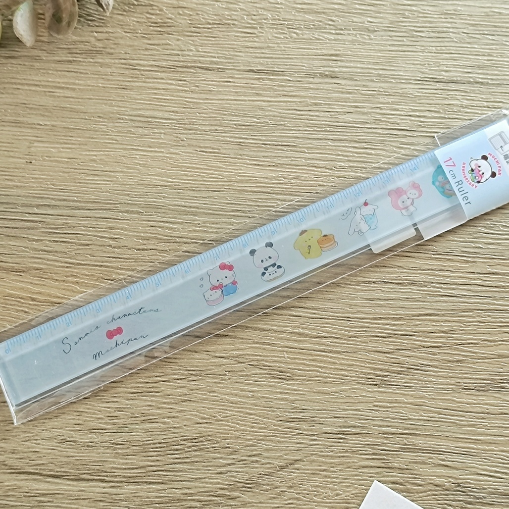 日本三麗鷗 x 熊貓 透明17cm直尺 兩款