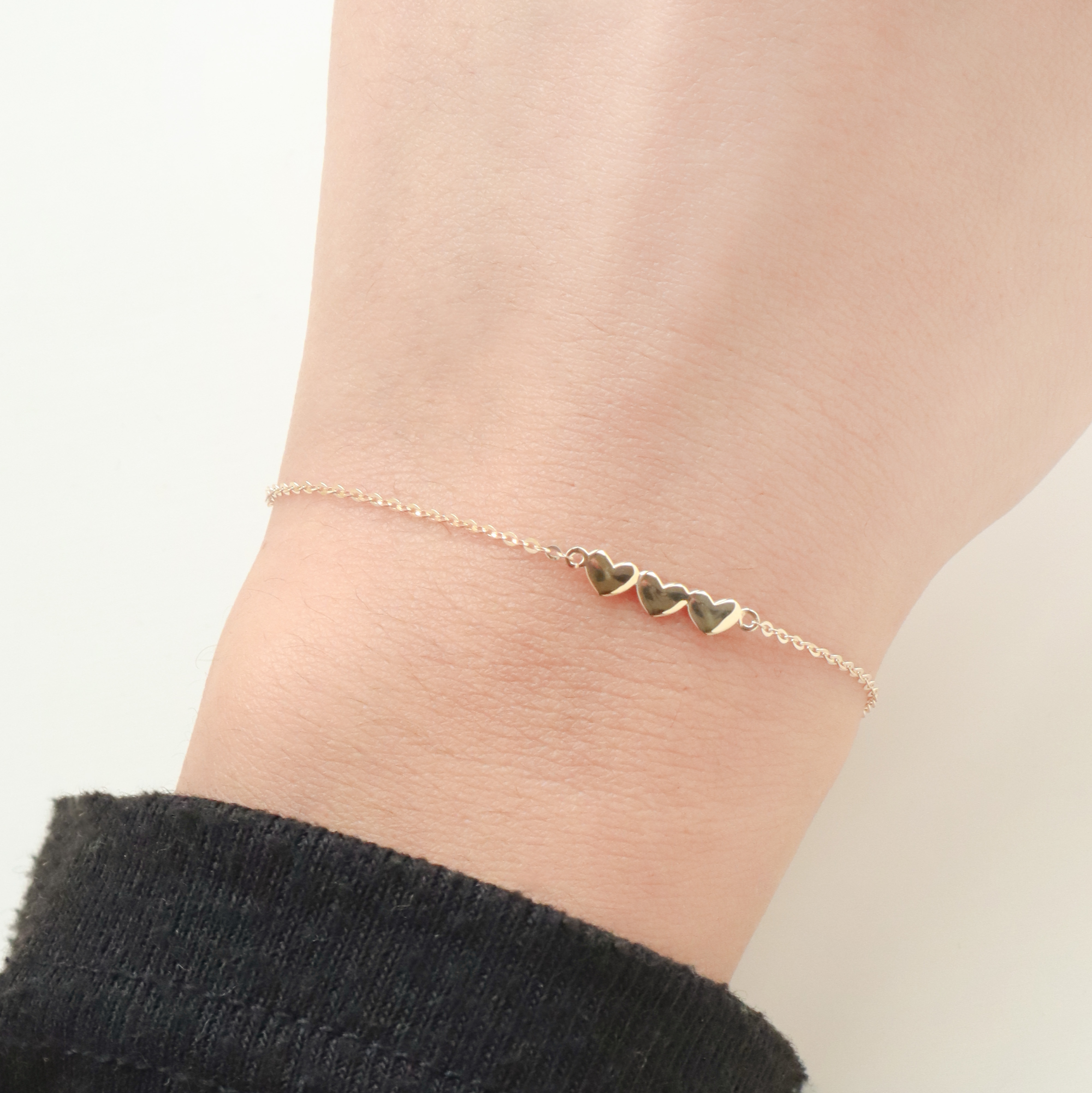 10K/片型愛心氣質手鍊
