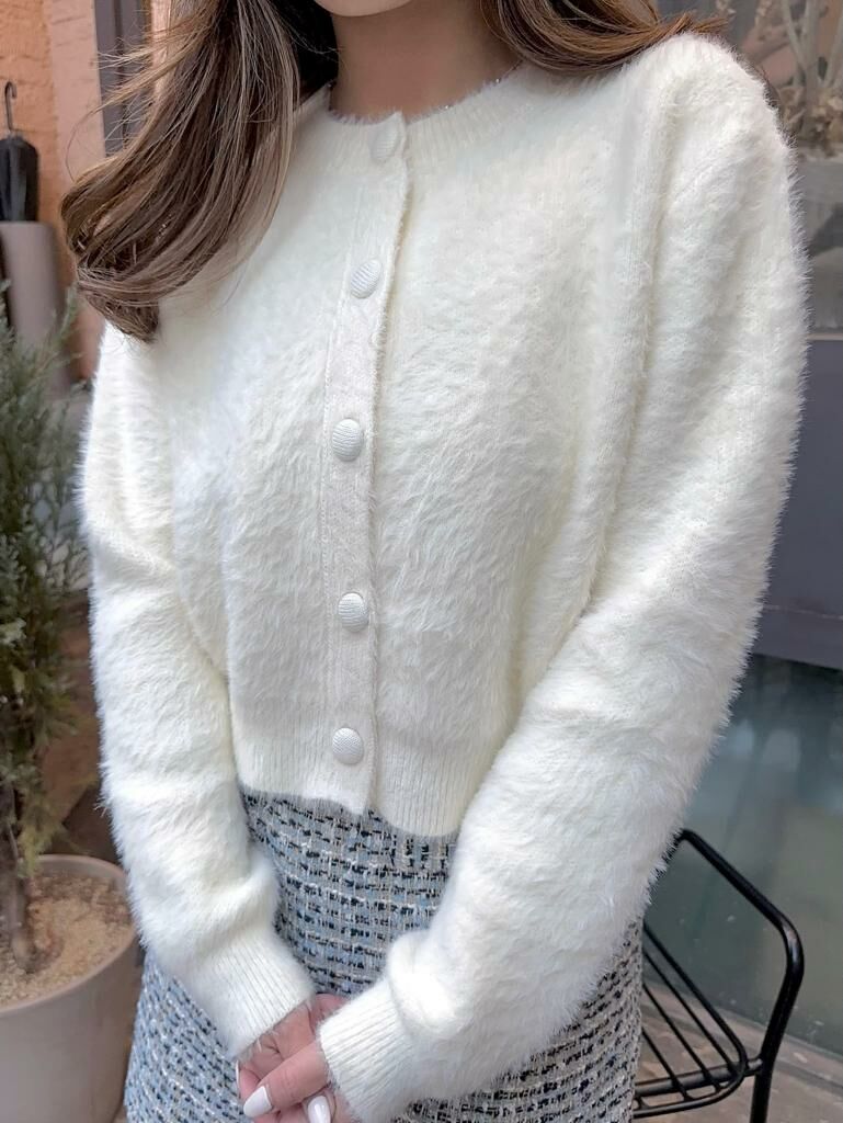 Softy圓鈕外套(米白色)