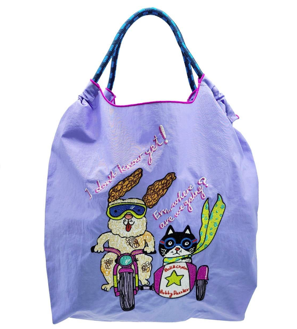 【現貨】Ball & Chain 刺繡手挽袋