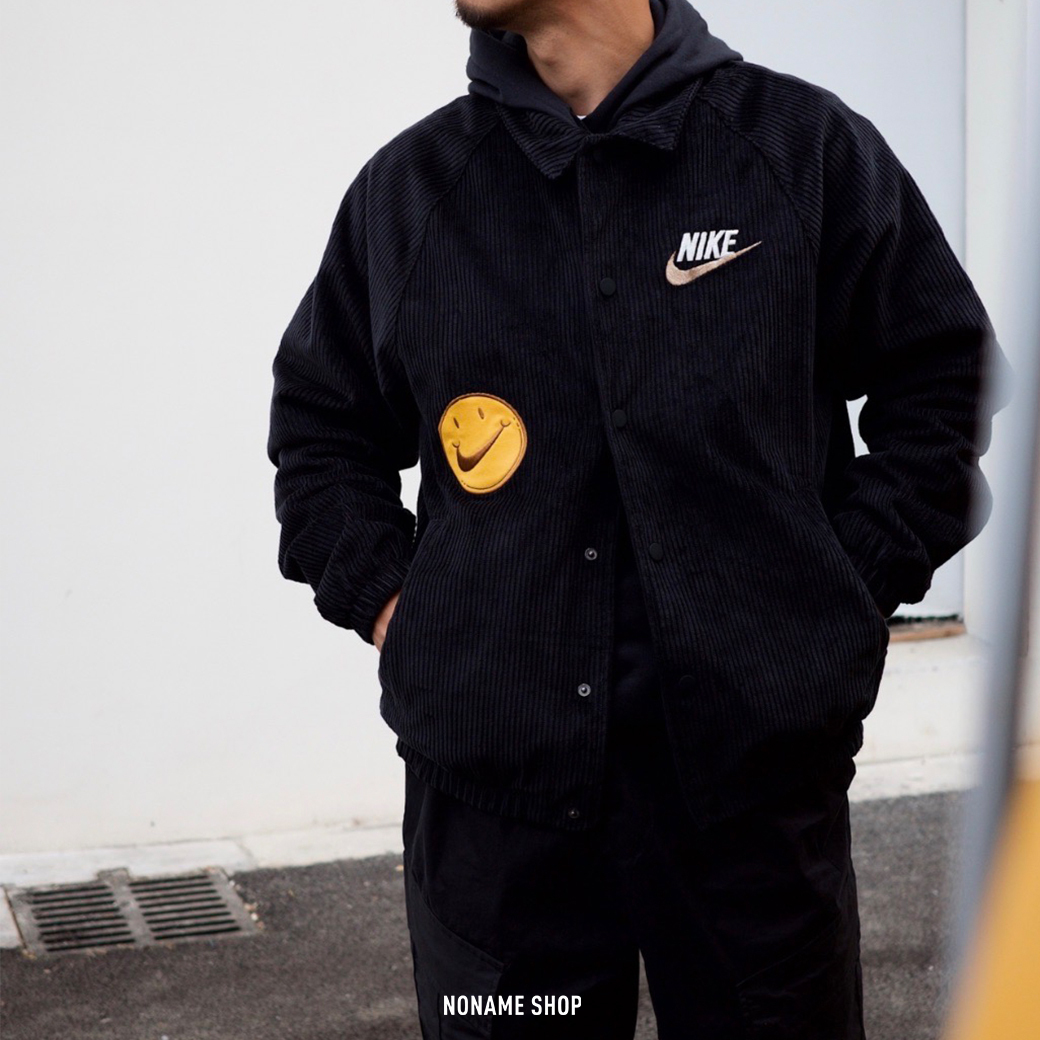 NIKE LOGO 笑臉 貼布 刺繡 燈心絨 外套 三色 (男款)